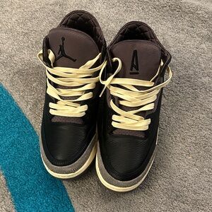 Jordan Black and Cream Sneakers